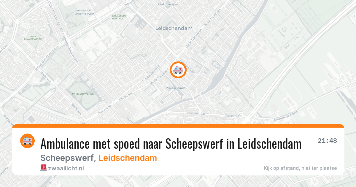 Ambulance met spoed naar Scheepswerf in Leidschendam — 6 aug 2026