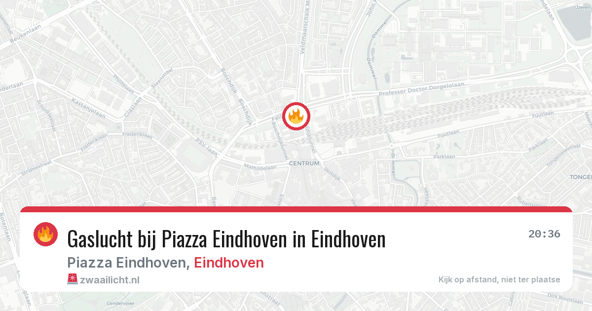 Gaslucht bij Piazza Eindhoven in Eindhoven — 2 feb 2026
