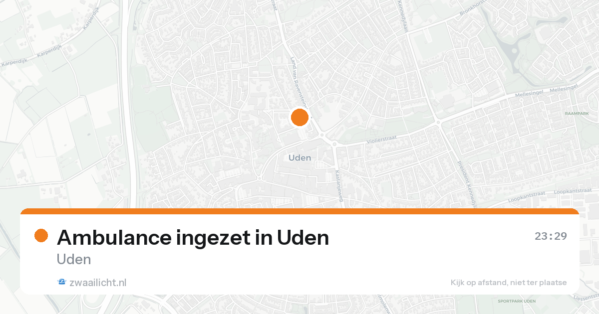 Ambulance ingezet in Uden — 4 jul 2026