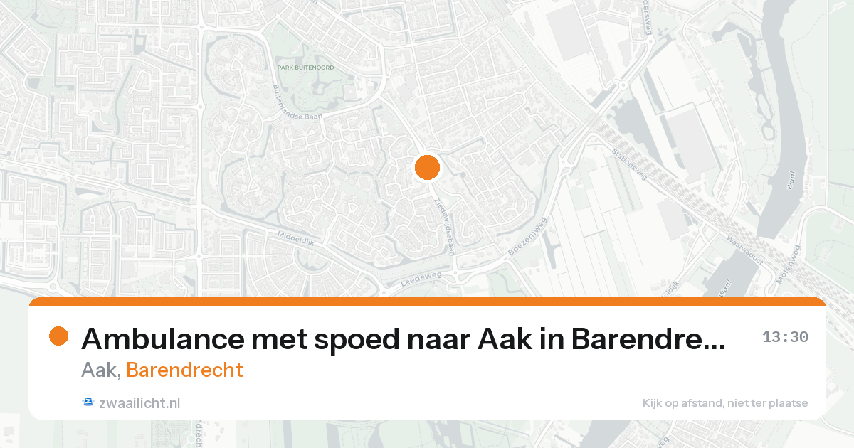 Ambulance met spoed naar Aak in Barendrecht — 22 aug 2026