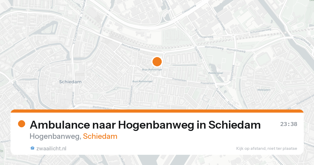 Ambulance naar Hogenbanweg in Schiedam — 21 aug 2026