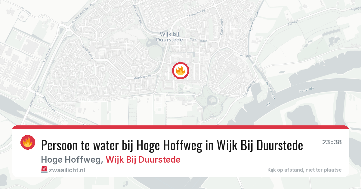 Persoon te water bij Hoge Hoffweg in Wijk Bij Duurstede — 6 apr 2026