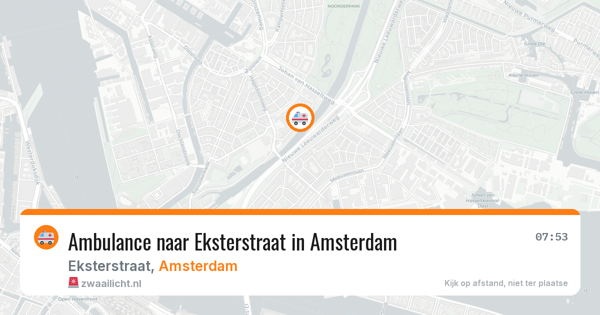 Ambulance naar Eksterstraat in Amsterdam — 1 apr 2026