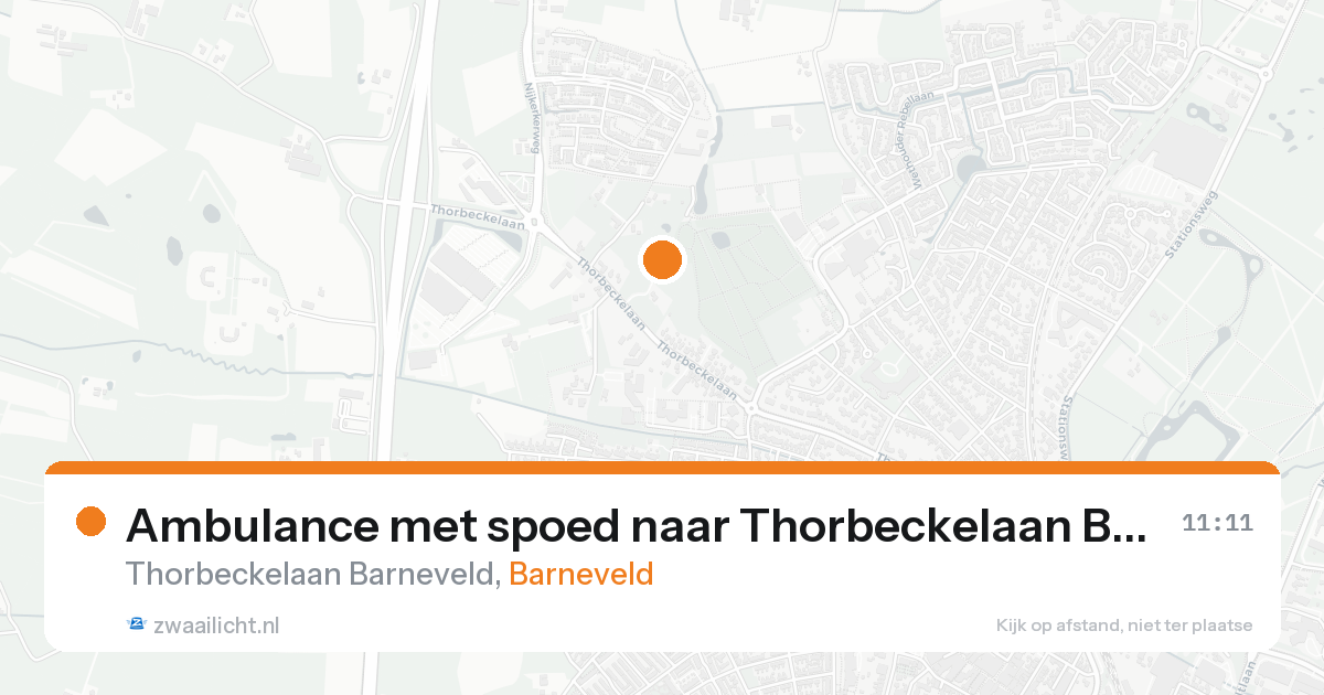 Ambulance met spoed naar Thorbeckelaan Barneveld in Barneveld — 25 aug 2026