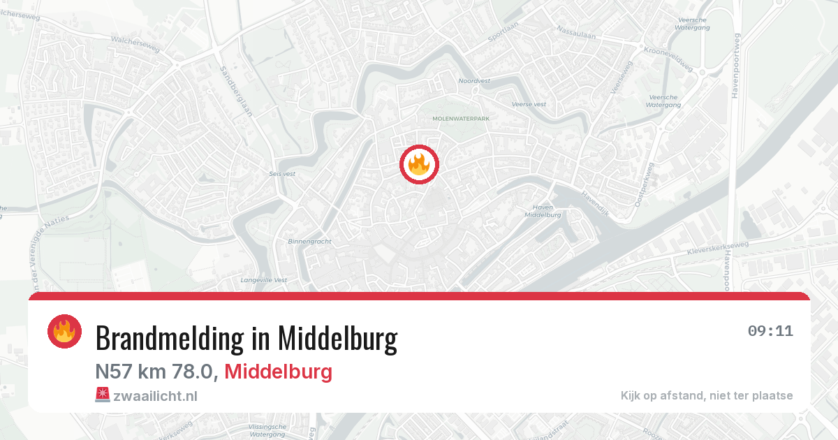 Brandmelding in Middelburg — 19 jun 2026