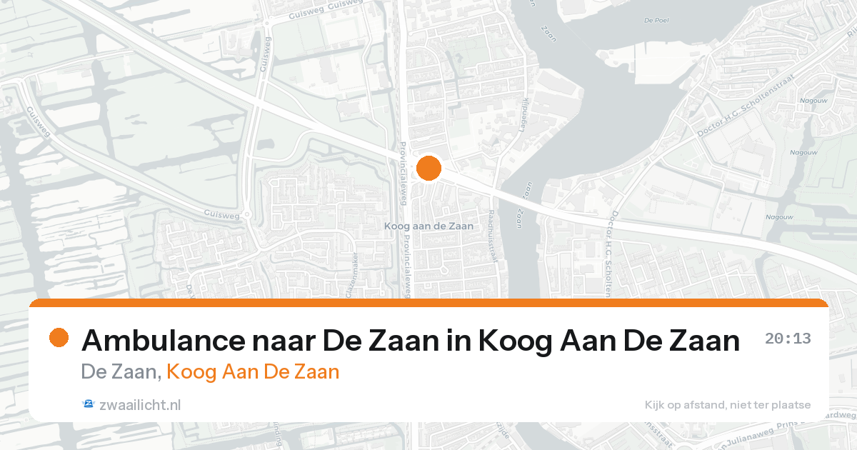 Ambulance naar De Zaan in Koog Aan De Zaan — 3 jul 2026