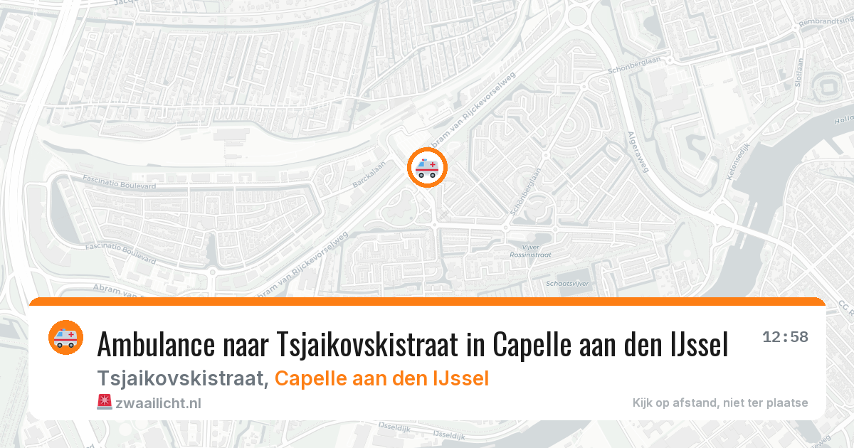 Ambulance naar Tsjaikovskistraat in Capelle aan den IJssel — 31 mei 2026