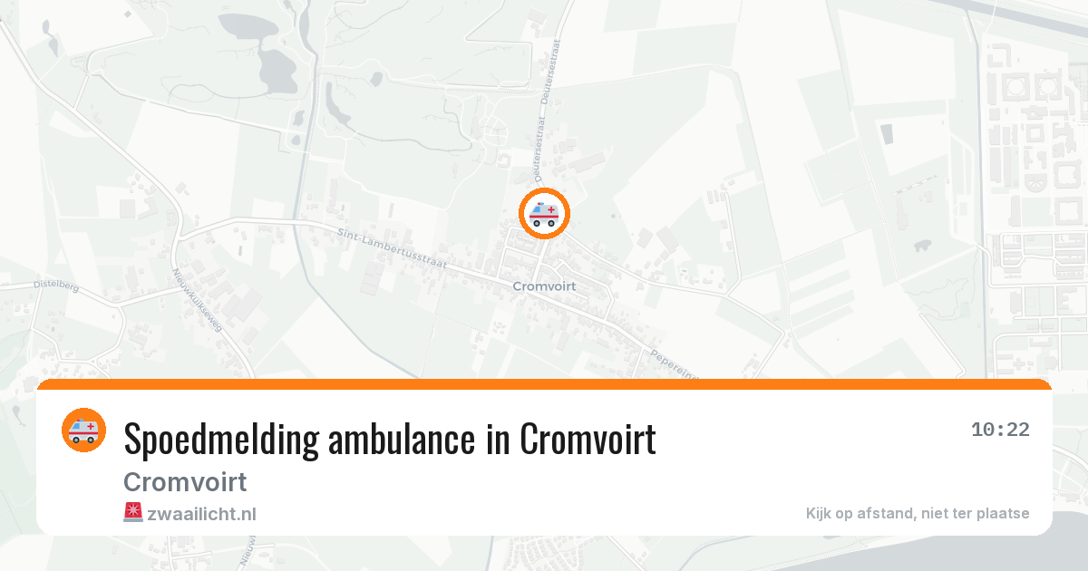 Spoedmelding ambulance in Cromvoirt — 10 feb 2026