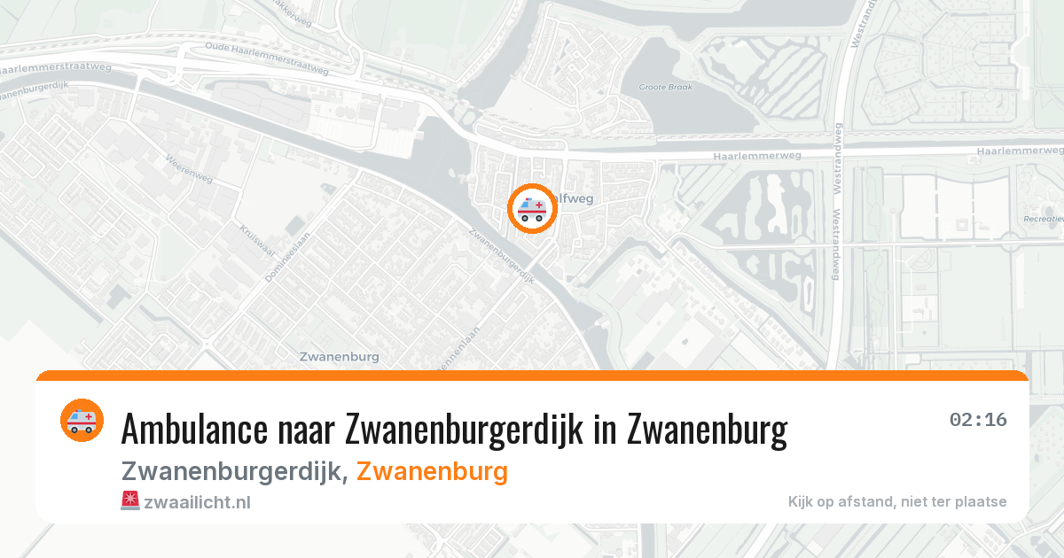 Ambulance naar Zwanenburgerdijk in Zwanenburg — 17 jun 2026