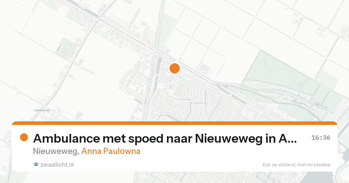Ambulance met spoed naar Nieuweweg in Anna Paulowna — 22 mei 2026