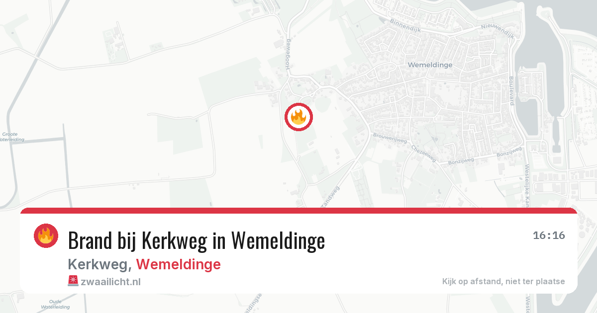 Brand bij Kerkweg in Wemeldinge — 5 jun 2026