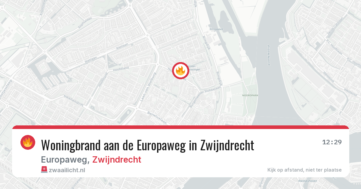 Woningbrand aan de Europaweg in Zwijndrecht — 14 apr 2026