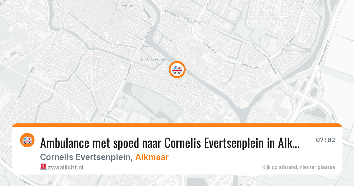 Ambulance met spoed naar Cornelis Evertsenplein in Alkmaar — 26 apr 2026