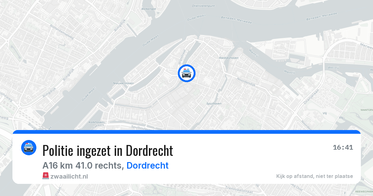Politie ingezet in Dordrecht — 29 mei 2026 | 🚨 Zwaailicht.nl