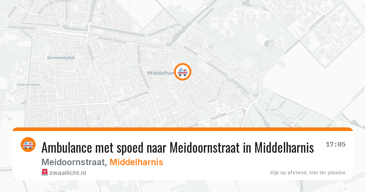Ambulance met spoed naar Meidoornstraat in Middelharnis — 26 jun 2026