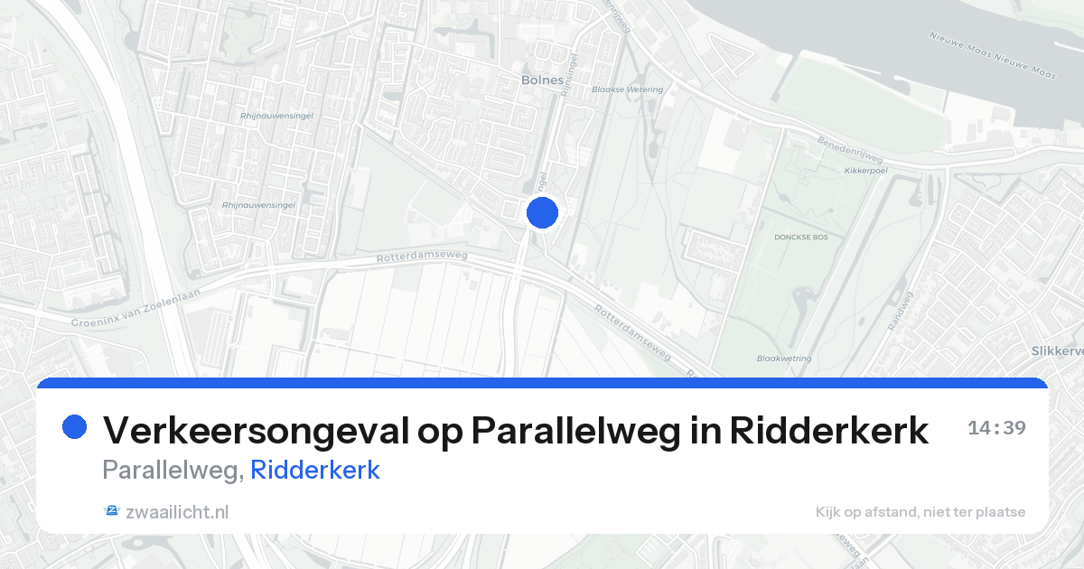 Verkeersongeval op Parallelweg in Ridderkerk — 30 jan 2026