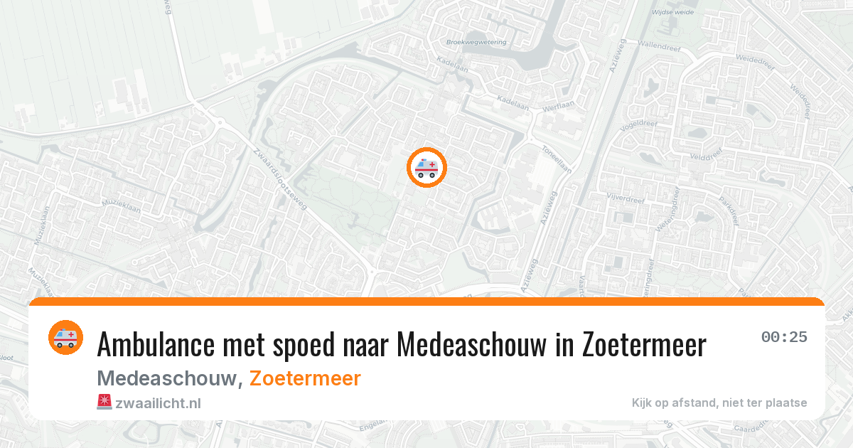Ambulance met spoed naar Medeaschouw in Zoetermeer — 14 mei 2026