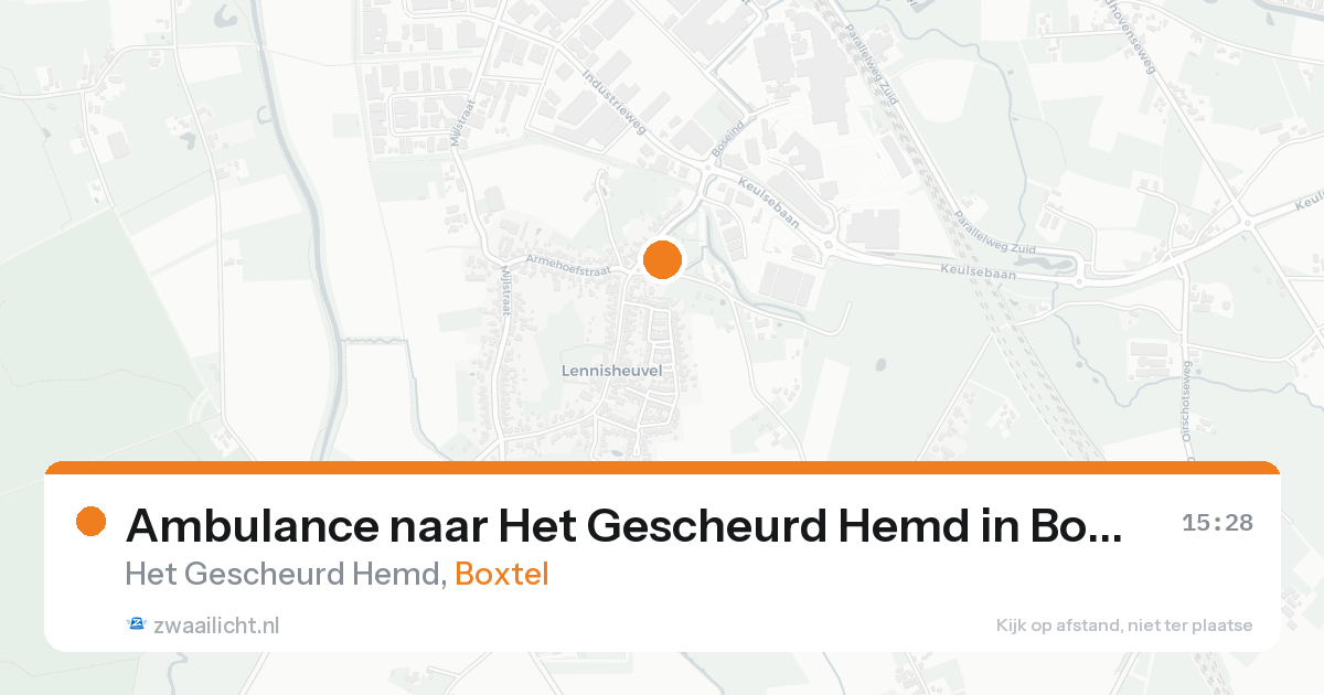 Ambulance naar Het Gescheurd Hemd in Boxtel — 20 aug 2026
