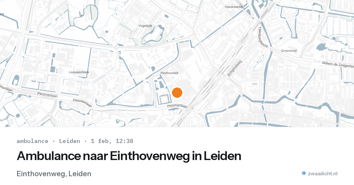 Ambulance naar Einthovenweg in Leiden — 1 feb 2026