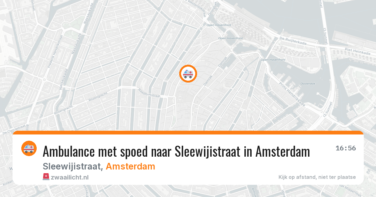 Ambulance met spoed naar Sleewijistraat in Amsterdam — 1 jul 2026