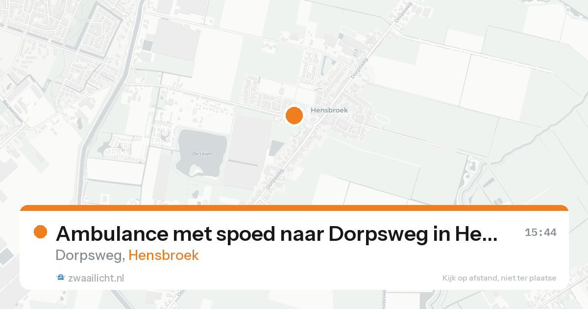 Ambulance met spoed naar Dorpsweg in Hensbroek — 18 aug 2026