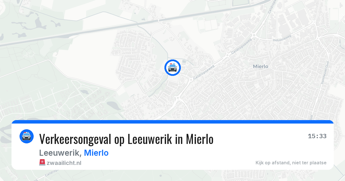 Verkeersongeval op Leeuwerik in Mierlo — 2 jul 2026
