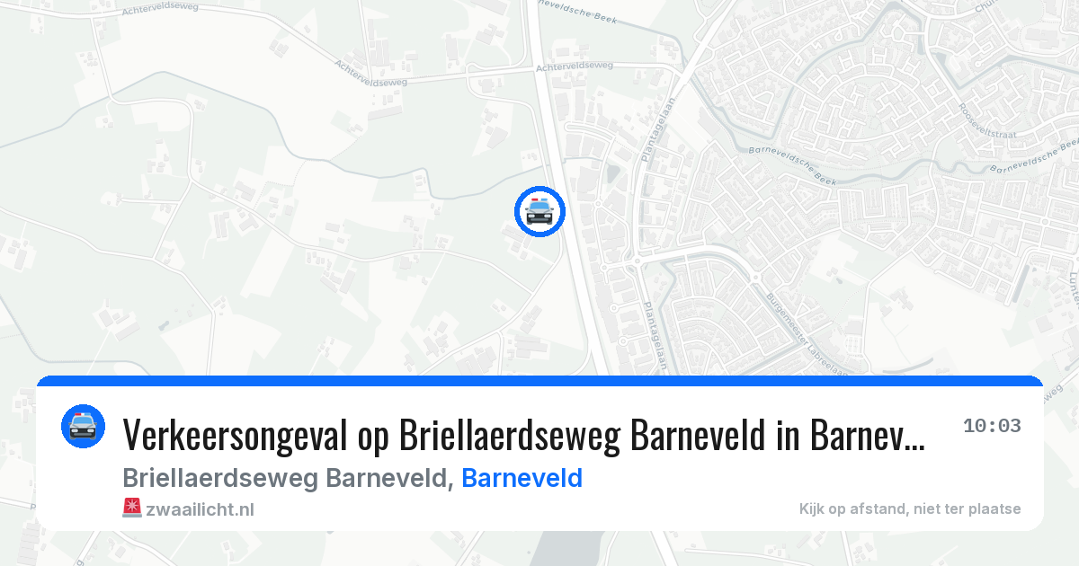 Verkeersongeval op Briellaerdseweg Barneveld in Barneveld — 15 jun 2026