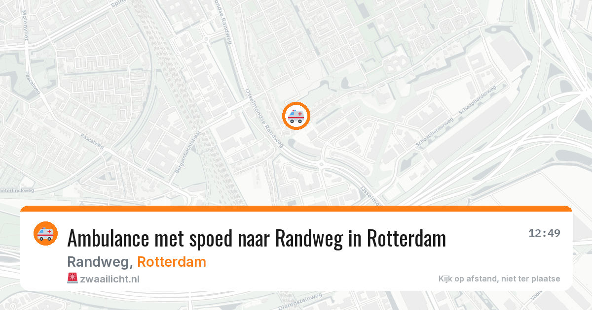 Ambulance met spoed naar Randweg in Rotterdam — 19 mrt 2026