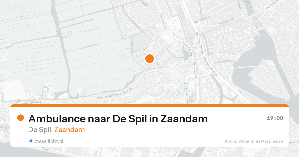 Ambulance naar De Spil in Zaandam — 24 aug 2026
