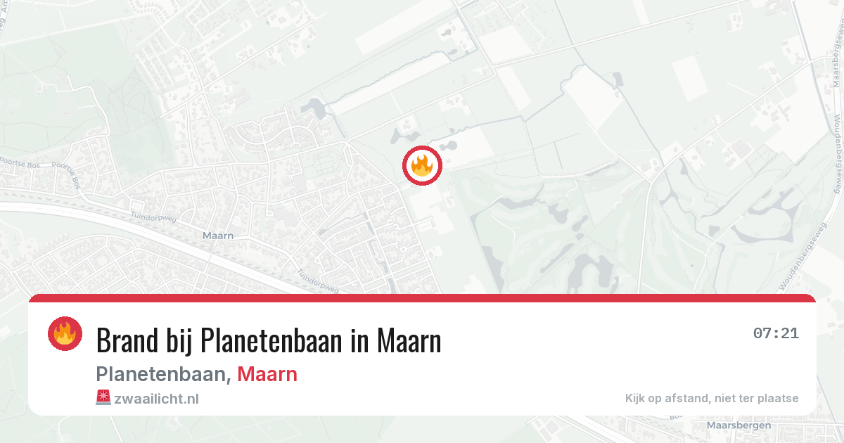 Brand bij Planetenbaan in Maarn — 10 jun 2026