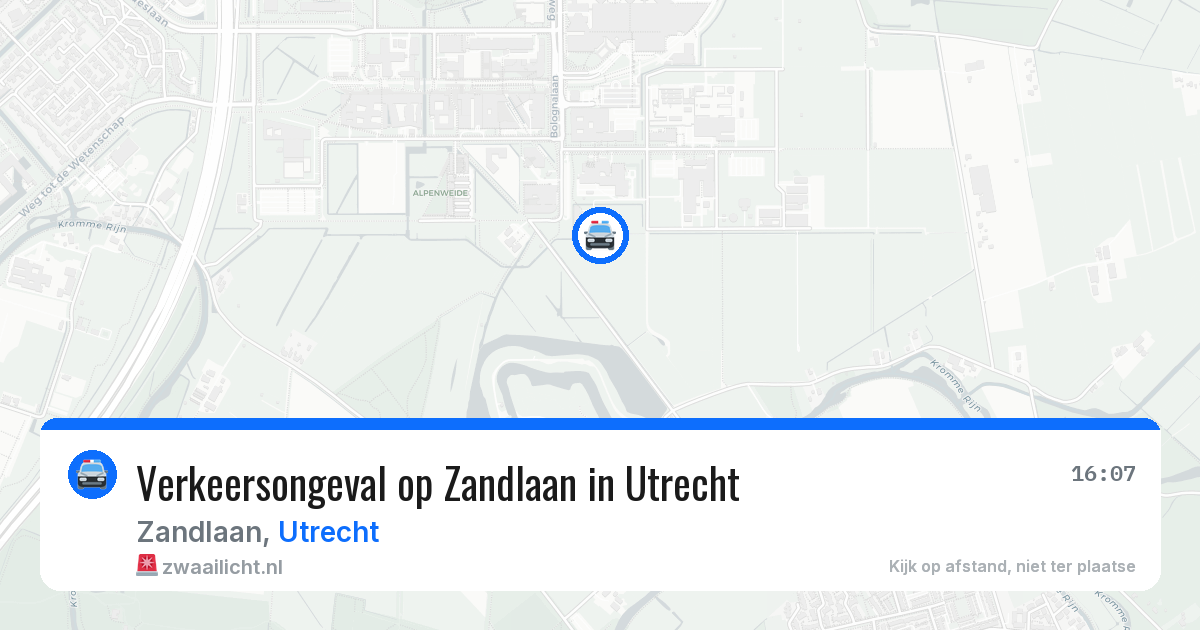Verkeersongeval op Zandlaan in Utrecht — 14 aug 2026
