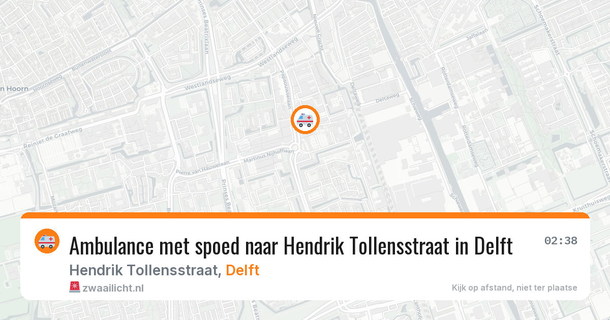 Ambulance met spoed naar Hendrik Tollensstraat in Delft — 4 apr 2026