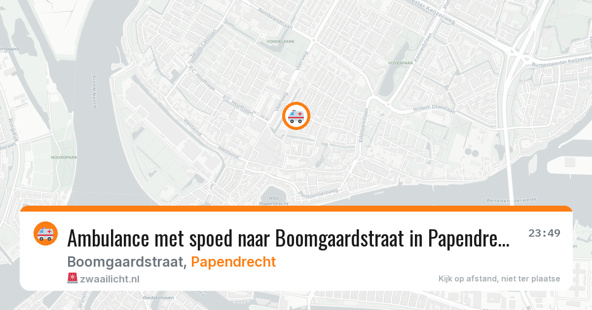 Ambulance met spoed naar Boomgaardstraat in Papendrecht — 10 aug 2026