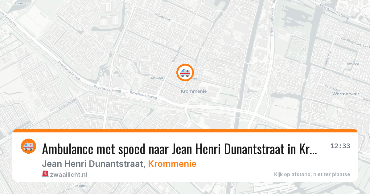 Ambulance met spoed naar Jean Henri Dunantstraat in Krommenie — 20 mei 2026