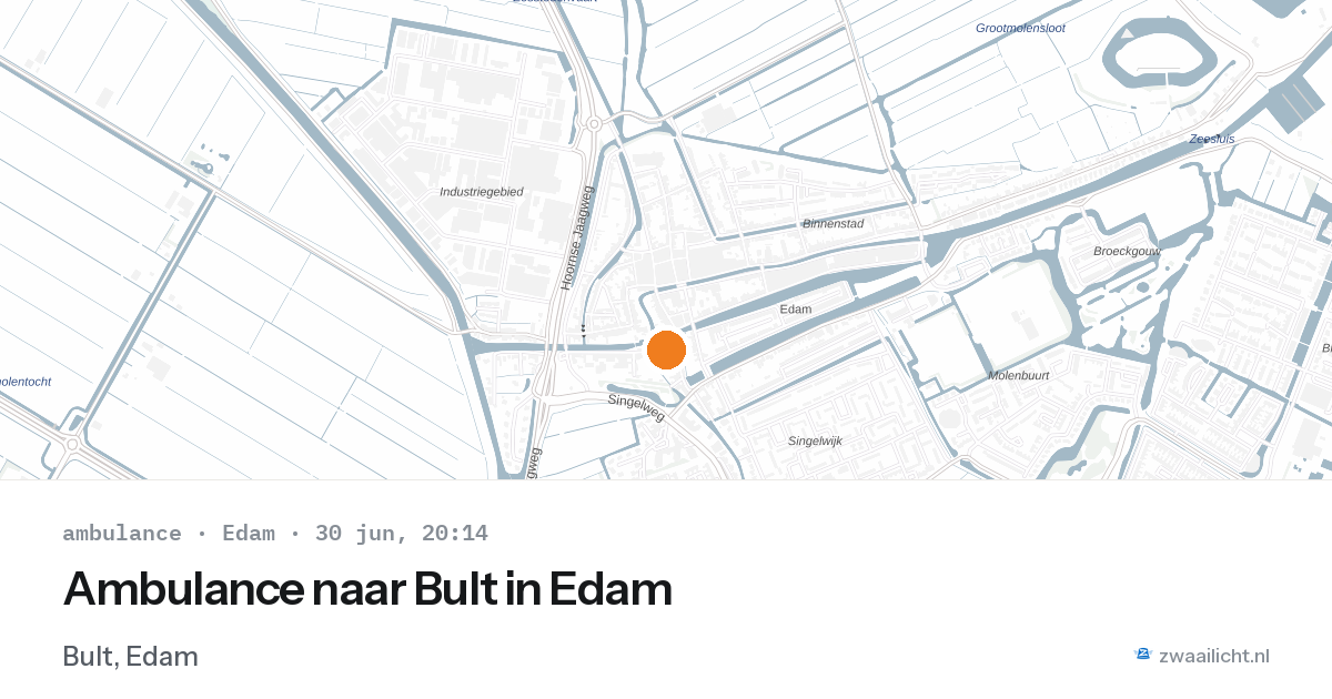 Ambulance naar Bult in Edam — 30 jun 2026
