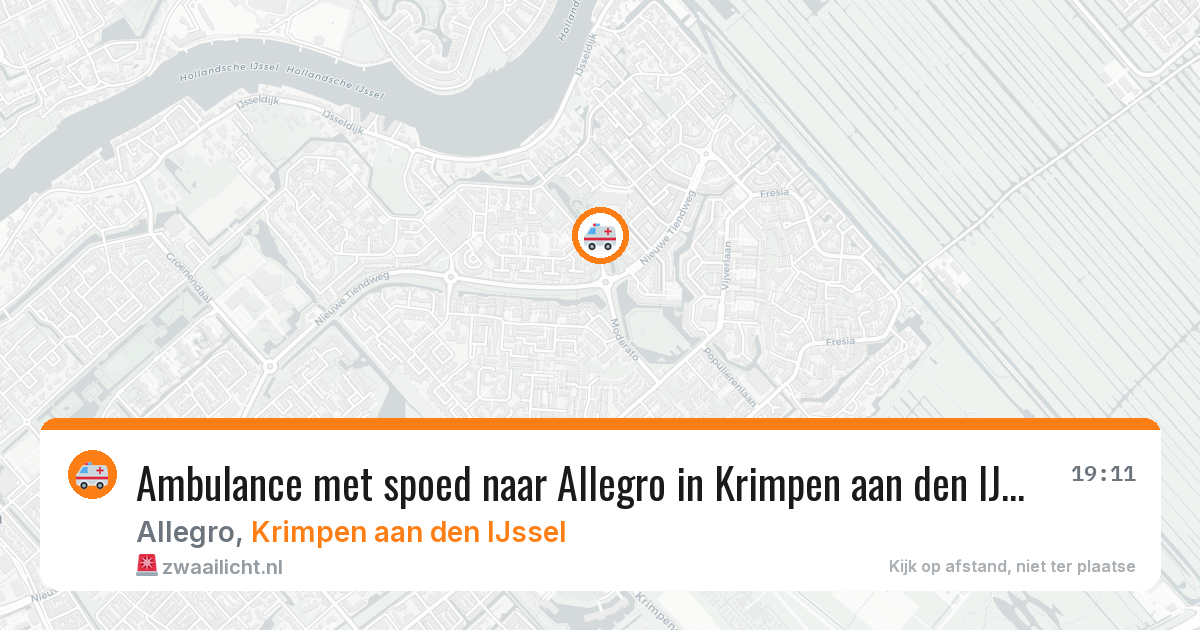 Ambulance met spoed naar Allegro in Krimpen aan den IJssel — 27 apr 2026