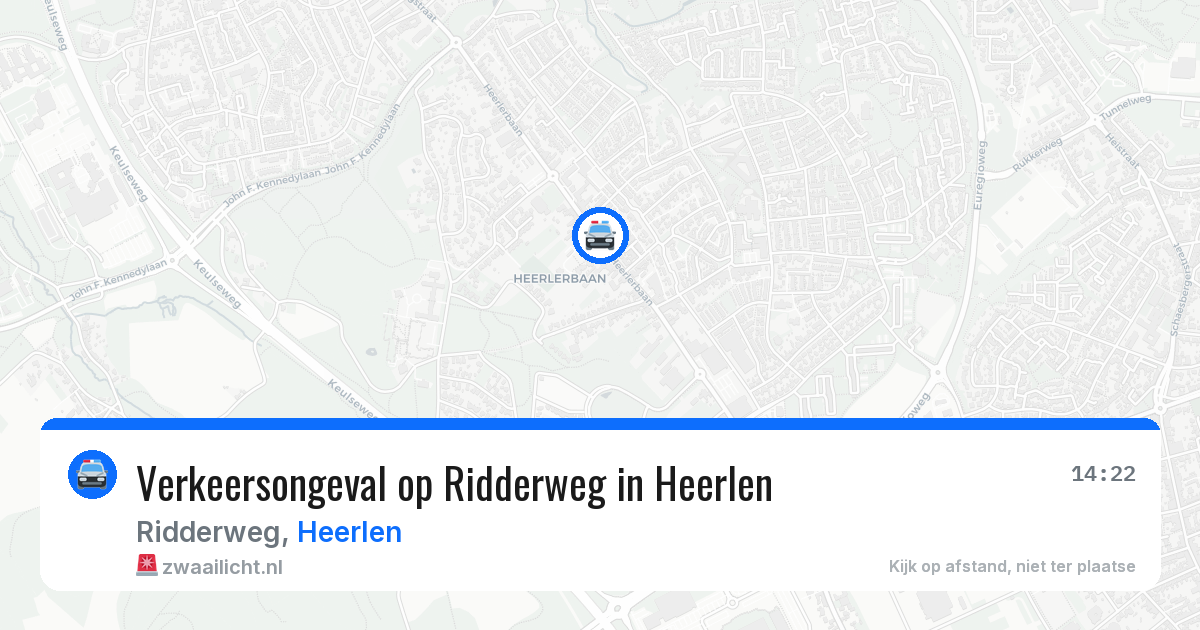 Verkeersongeval op Ridderweg in Heerlen — 9 apr 2026