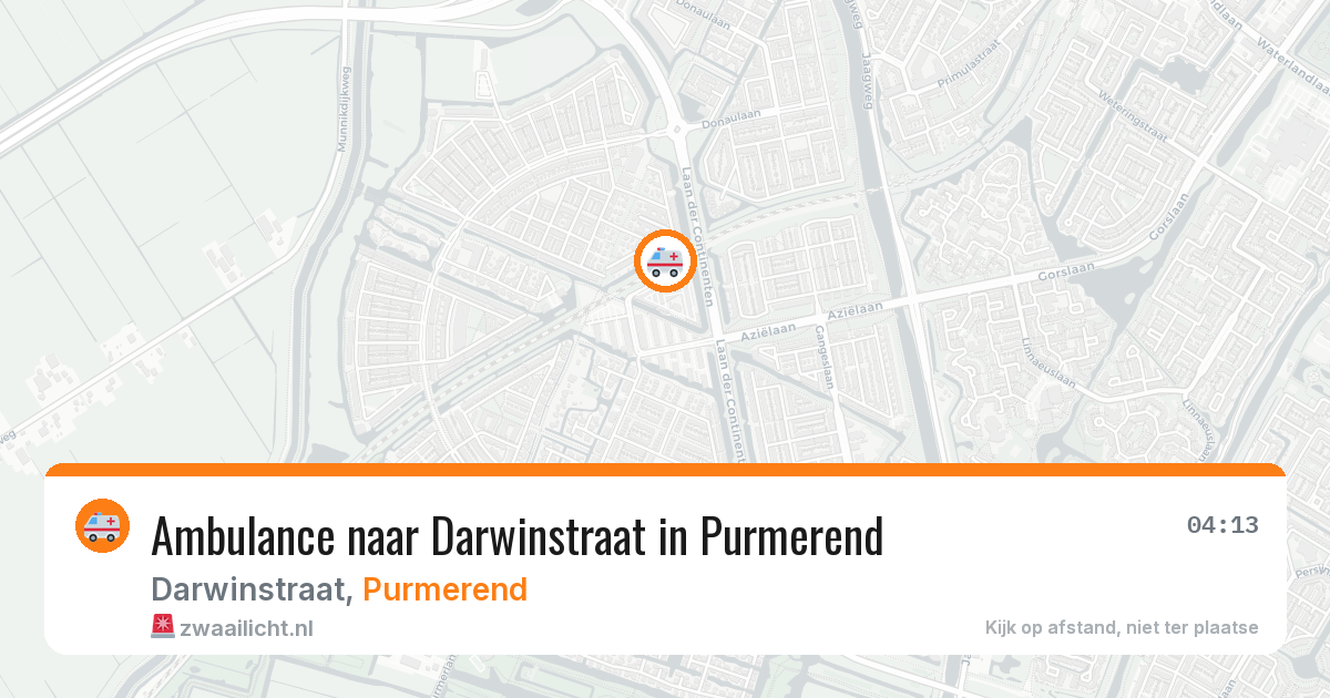 Ambulance naar Darwinstraat in Purmerend — 30 mrt 2026