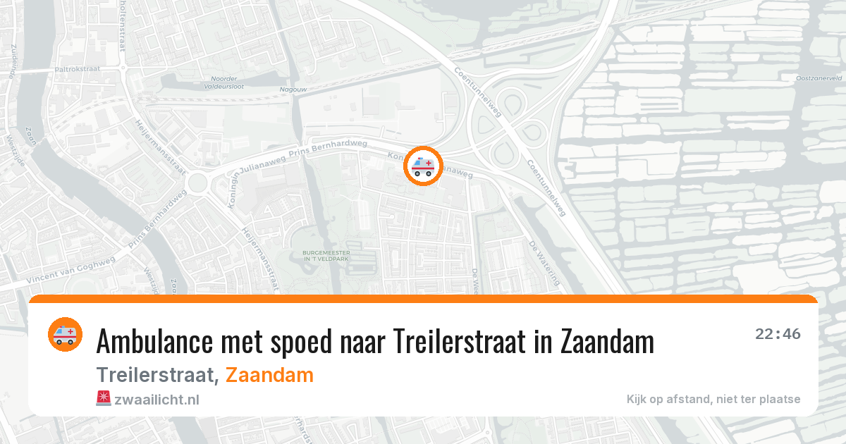 Ambulance met spoed naar Treilerstraat in Zaandam — 17 jun 2026
