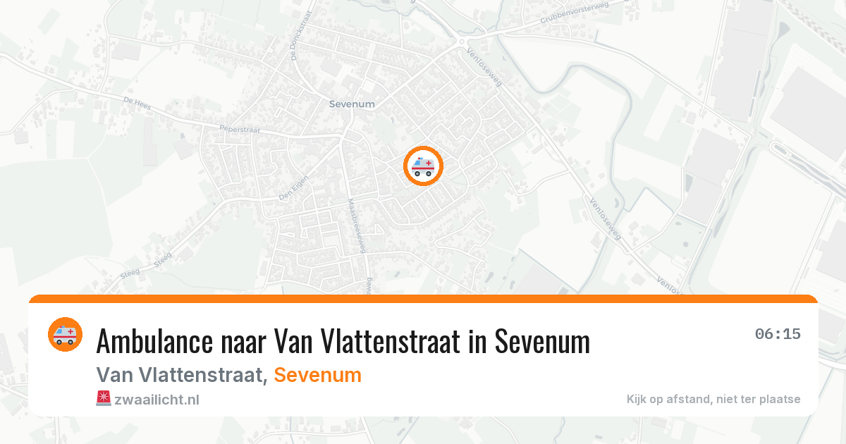 Ambulance naar Van Vlattenstraat in Sevenum — 29 jul 2026