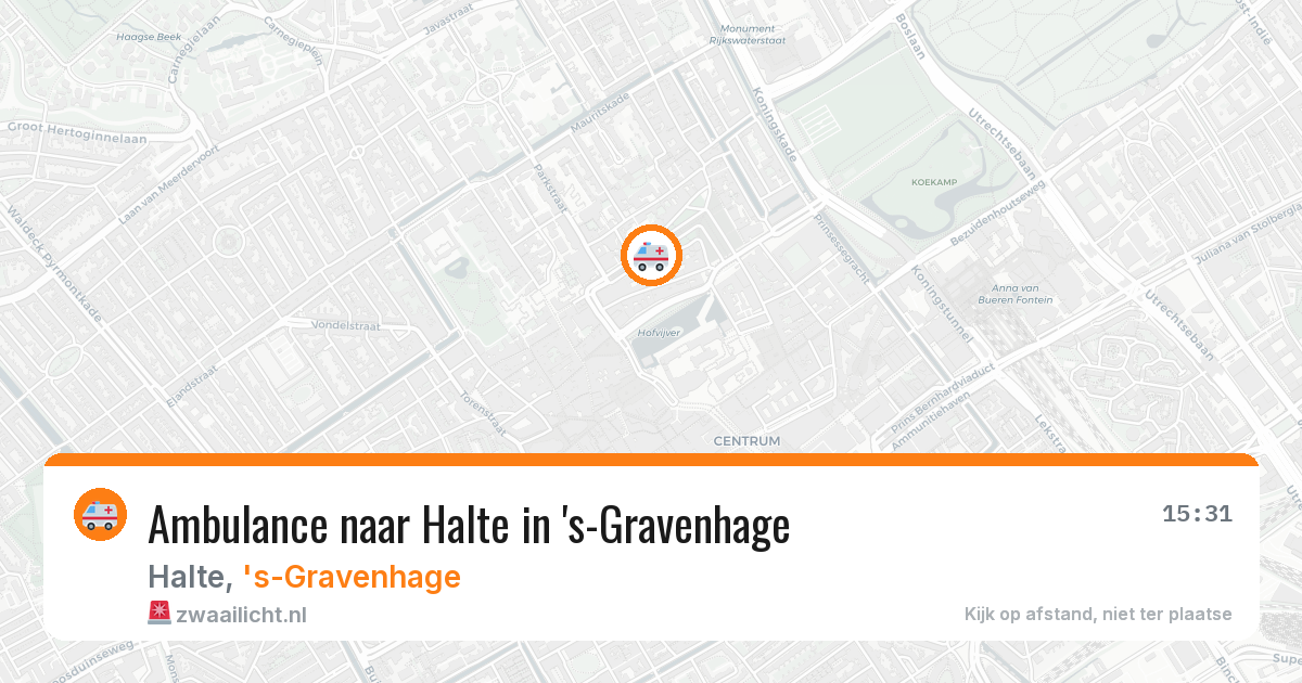 Ambulance naar Halte in 's-Gravenhage — 3 jun 2026