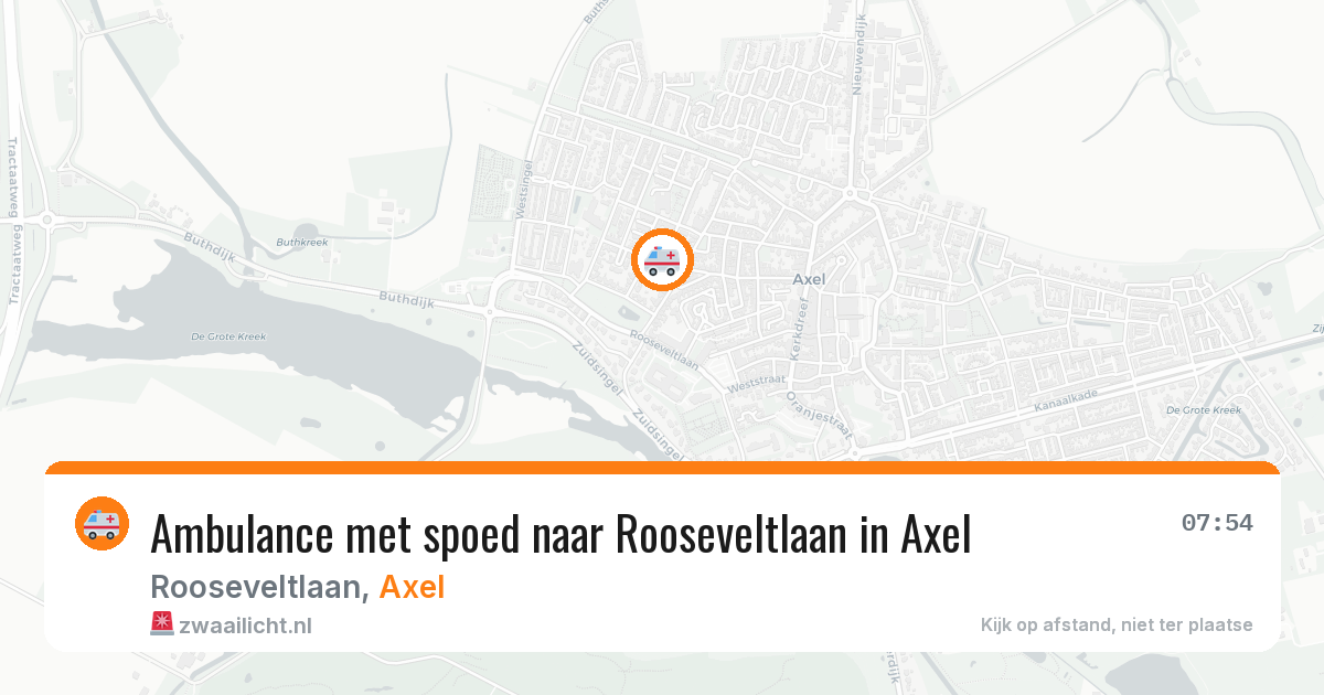 Ambulance met spoed naar Rooseveltlaan in Axel — 15 mei 2026