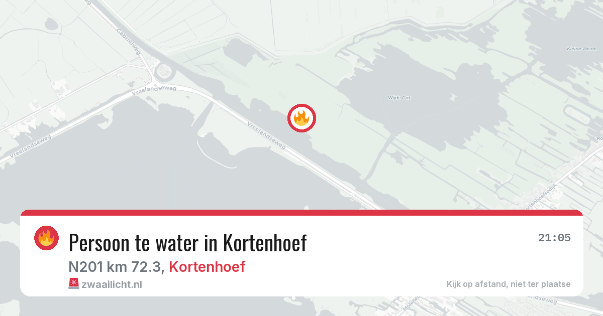 Persoon te water in Kortenhoef — 13 aug 2026