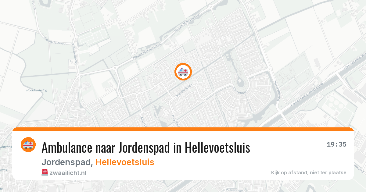 Ambulance naar Jordenspad in Hellevoetsluis — 22 mei 2026