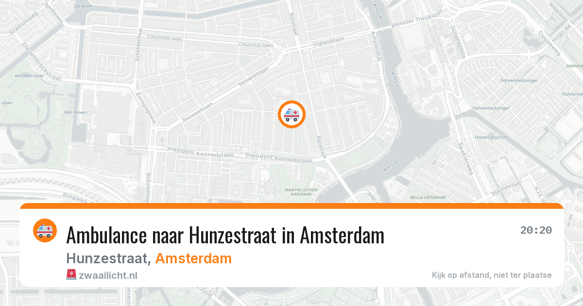Ambulance naar Hunzestraat in Amsterdam — 30 mrt 2026