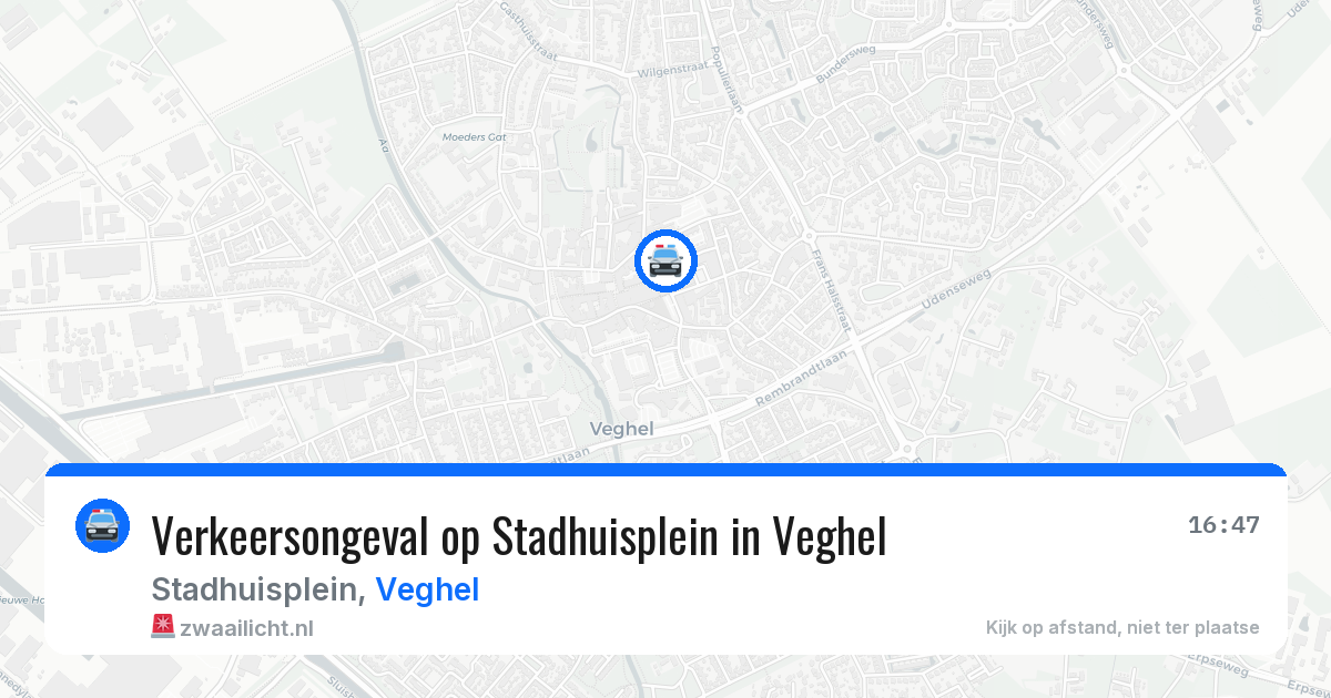 Verkeersongeval op Stadhuisplein in Veghel — 25 mei 2026