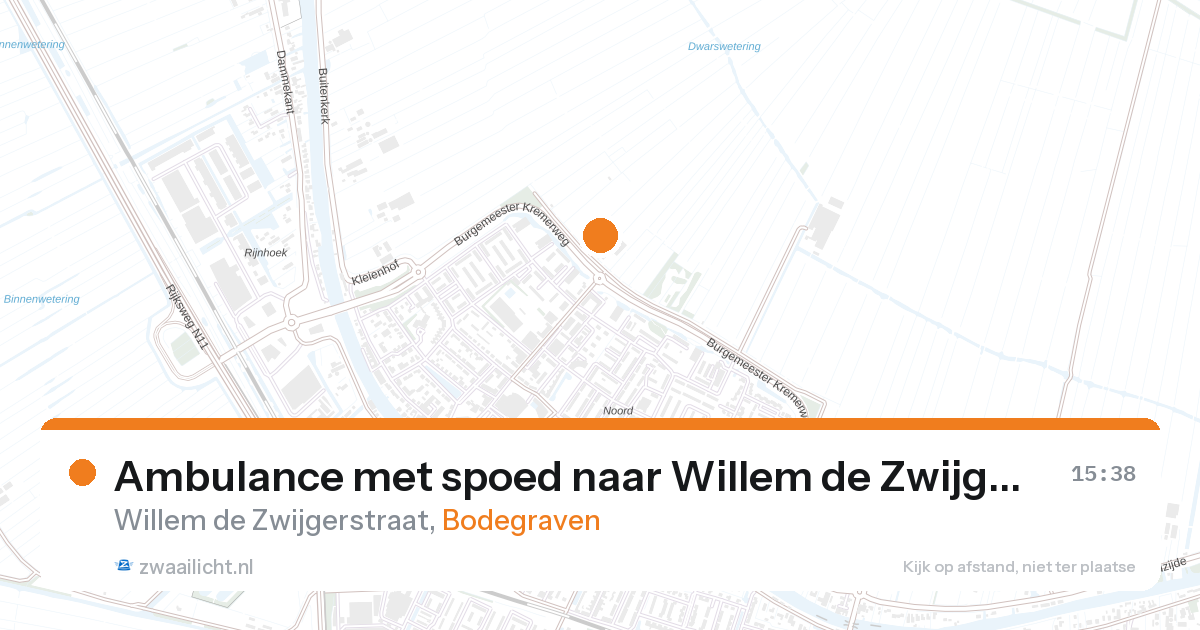 Ambulance met spoed naar Willem de Zwijgerstraat in Bodegraven — 21 jan 2026