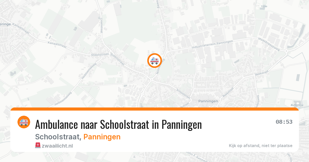 Ambulance naar Schoolstraat in Panningen — 25 jun 2026