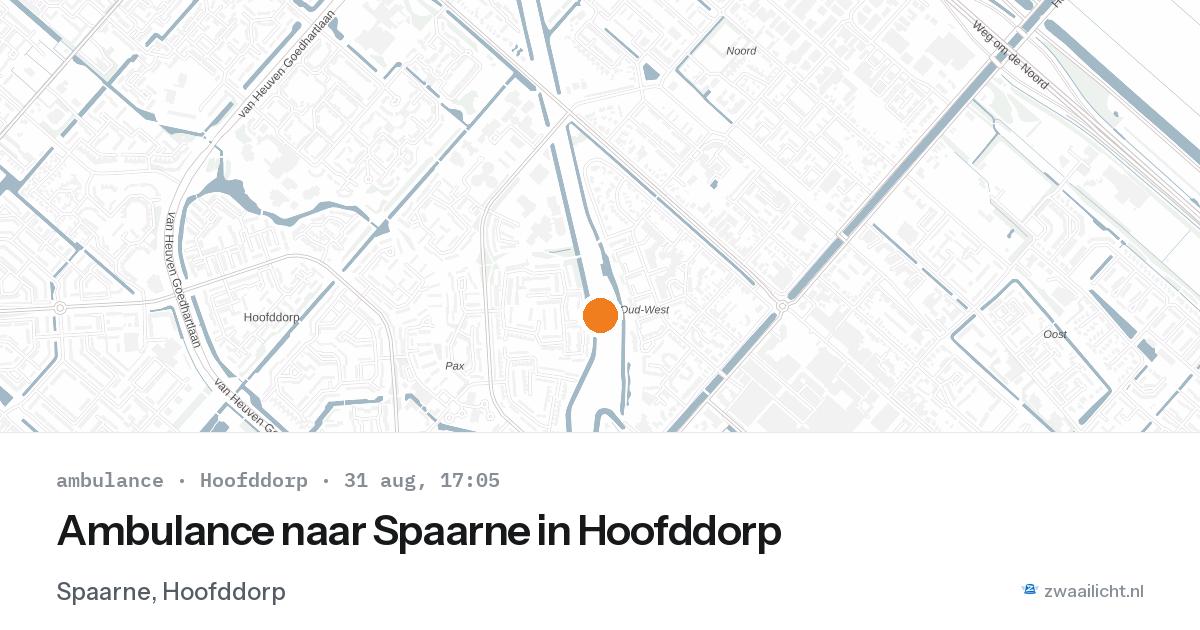 Ambulance naar Spaarne in Hoofddorp — 31 aug 2026