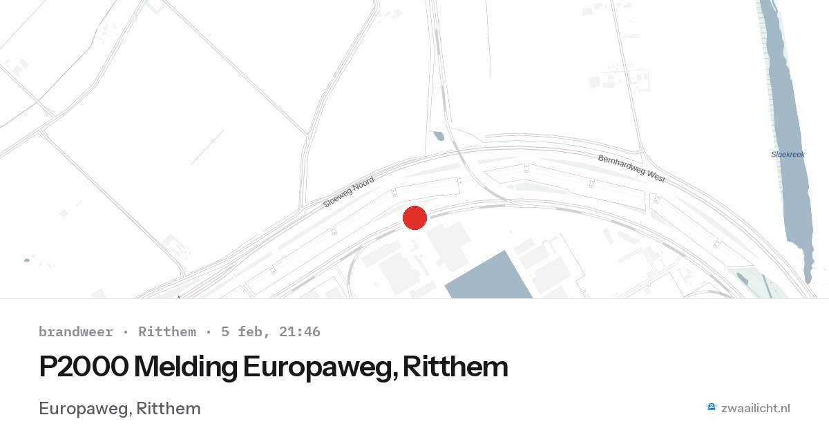P2000 Melding Europaweg, Ritthem — 5 feb 2026